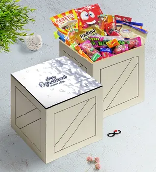 

Personalized Class Teacher In Wooden Box Nostalgic Lezzetler Gift Seti-15