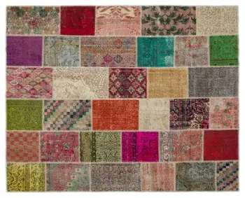 

Handmade Natural Vintage Patchwork Area Rug 245x307 Cm-8'0''X10'1''