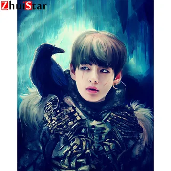 

Rhinestone 5D DIY Diamond Painting Korean Star Cross Stitch Square Diamond Mosaic Art Pattern Diamond Embroidery Home Decor ZWQ