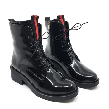 

Roosevelt Woman Boot Black Patent Leather