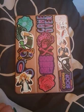 Pegatinas de luces de neón de dibujos animados para niñas, 10/50 Uds., divertidas, a prueba de agua, para monopatín, portátil, equipaje, guitarra, pegatina de Graffiti, juguete para niños