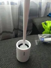 Cepillo de silicona con soporte para inodoro, taza de baño de plástico, montado en la pared o de pie, cepillo de limpieza de inodoro