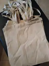 Bolsa Algodón natural 115 gr. Asas largas. Pack 10 unidades. Tamaño 41 x 38 cm. Regalos. Compra.  Eventos. Ropa.