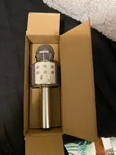 WS858-micrófono portátil Bluetooth para Karaoke, altavoz profesional inalámbrico, KTV para el hogar