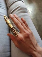 Docona-Anillos Midi Punk para mujer, armadura de Calavera, oro gótico, anillo ajustable de aleación, joyería de fiesta