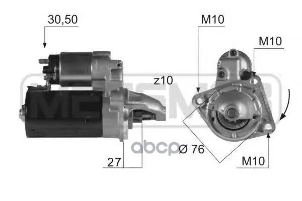 Стартер Ford Focus Ii 1.4, 1.6 04- 12v 1,4 Kw Era арт. 220422