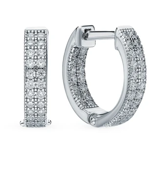 

Silver earrings with cubic zirconia sunlight sample 925