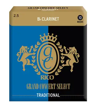 

Rgc10bcl250 grand concert select traditional canes for clarinet BB, size 2.5, 10 pcs per pack. Rico