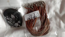 Collar de cuerda de cuero de ante negro y marrón, joyería de cordón de 50cm, fabricación de abalorios trenzados, pulsera de cadena hecha a mano, DIY, F3Q9, 10 Uds.