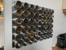 Spice-Jars Rack Seasoning-Containers Wall-Mounted Magnetic Stainless-Steel LMETJMA 