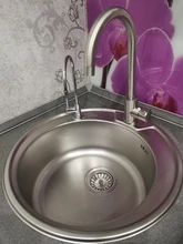 Frap-grifos de acero inoxidable para cocina, mezclador de un solo Mango, de un solo orificio, para fregadero, Y40107