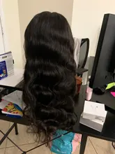 Peluca de onda de encaje Frontal para mujer, cuerpo 13x4, cabello humano Remy peruano, prearrancado con pelo de bebé, peluca de cabello humano con encaje Frontal 150%