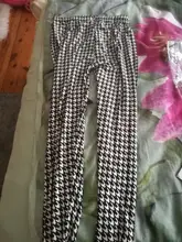 CUHAKCI-mallas con estampado Floral para mujer, Leggings con grafiti, diseño elástico Vintage, pata de gallo, W056