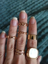 17KM-Conjunto de anillos de cadena de ancho de oro Punk para mujer y niña, sortijas finas irregulares para dedo, regalo, joyería para fiesta 2021