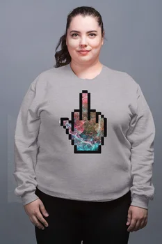 

Angemiel Wear Galaxy Hand Gray Female Sweatshirt