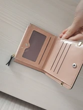 Cartera pequeña para mujer, monedero pequeño, billetera pequeña con broche para tarjeta de mujer