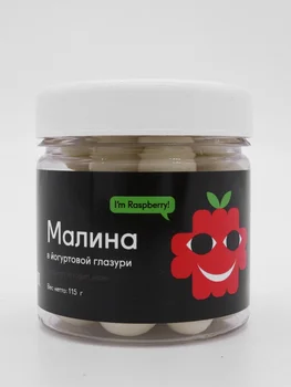 

Raspberry in yogurt glaze snack snack, 115 gr