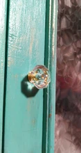 10 Uds acrílico Perillas de cristal tirador del cajón del armario perilla de manija de puerta en forma de diamante de la perilla de gabinete accesorio de muebles para el hogar sin tornillos