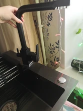 Frap-grifo con filtro de agua potable para cocina, mezclador de fregadero montado en cubierta, color negro, caliente y frío, Y40103/-1/-2