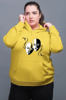 

Angemiel Wear Face Yellow Women 'S Hooded Sweatshirt