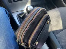 Bolso cruzado de piel de vaca para hombre, bandolera de hombro de diseño informal, a la moda, de 8 pulgadas, para tableta, 144-b