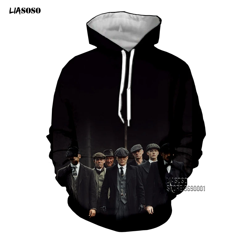 2 LIASOSO 3D принт для женщин и мужчин Peaky Blinders толстовки с капюшоном Повседневная Верхняя одежда уличная X2658 - Цвет: 2