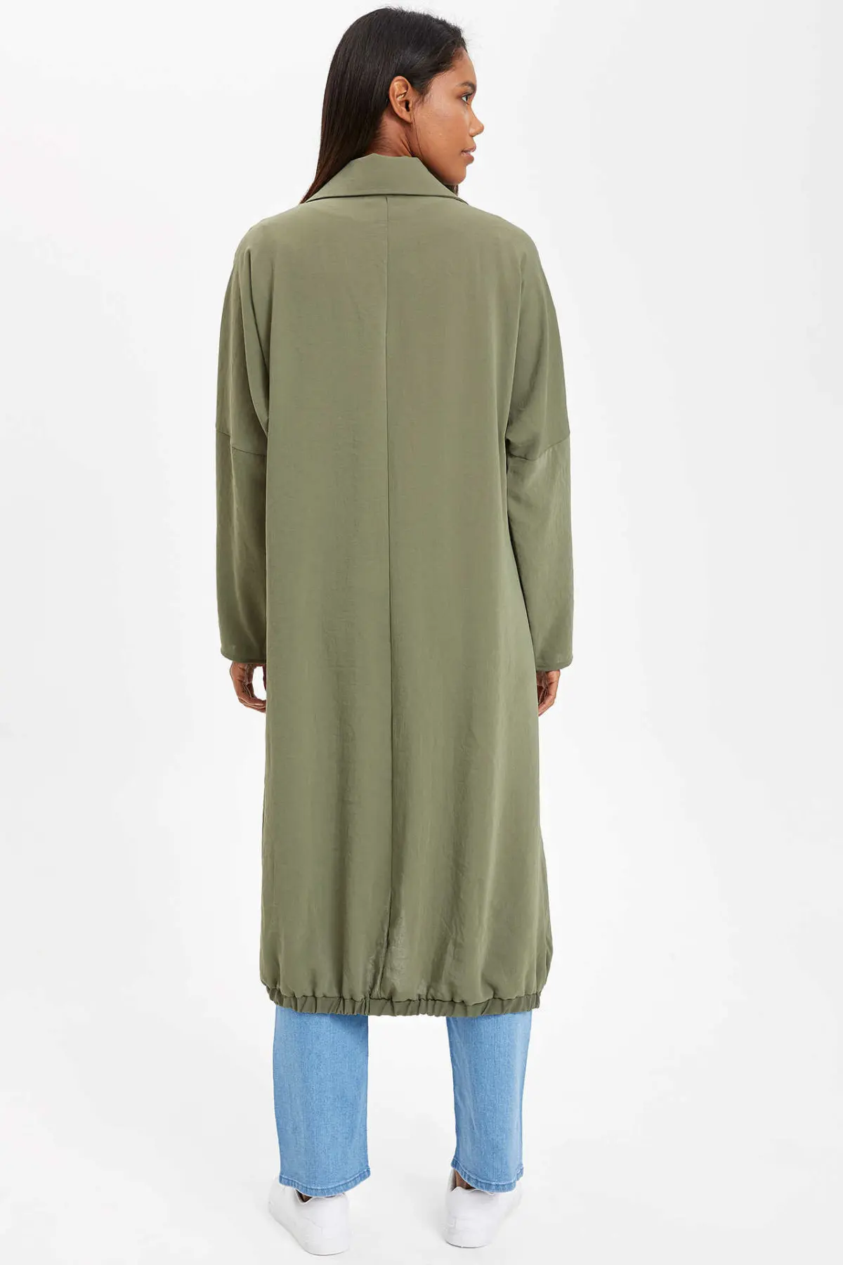 DeFacto Fashion Woman Lapel Casual Coat Ladies Pure Color Long Tops Female Pockets Comfort Clothes - L0912AZ19SP DeFacto Fashion Woman Lapel Casual Coat Ladies Pure Color Long Tops Female Pockets Comfort Clothes - L0912AZ19SP