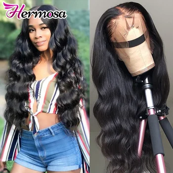 

13x4 Lace Front Human Hair Wigs Pre Plucked Brazilian Body Wave Wig With Baby Hair Hermosa Remy Human Hair Wigs For Women