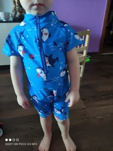 Bañador de una pieza para bebé de 0 a 3 años, traje de baño de manga corta con cremallera, ropa de playa