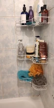 Organizer Rack Bathroom-Shelf Wall-Storage Stainless-Steel Kitchen Punch-Free-Firm-Shower