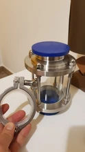 Stainless-Steel Sight Glass Diopter SS304 Fitting Homebrew 51mm-Pipe Sanitay-Flow 38mm