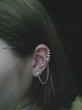 Pendientes Punk sin Piercing para el cartílago, pendientes con Clip para la oreja, para mujeres y niñas