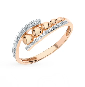 

Gold ring with diamonds sunlight sample 585
