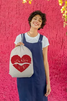 

Angemiel Bag Öpücükten Heart Cloth Backpack