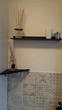 Triangle Shelf Shelves-Corner Shower-Tray Wall-Shelving Bathroom Black Aluminum Hanging