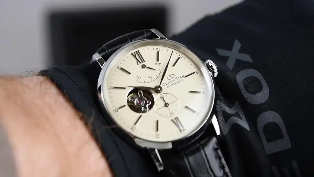 Auto watch uomo east Star RE AV0002S cuore aperto pelle vetro zaffiro  orologio automatico da uomo quadrante beige pelle zaffiro|Mechanical  Watches| - AliExpress
