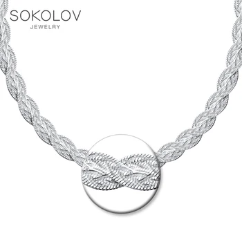 

Necklace silver SOKOLOV fashion jewelry 925 women's/men's, male/female, women's male