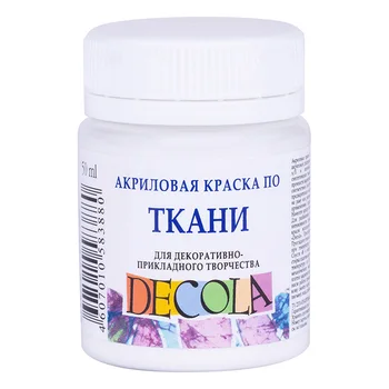 

Paint acrylic on fabric DeCola White 50 ml