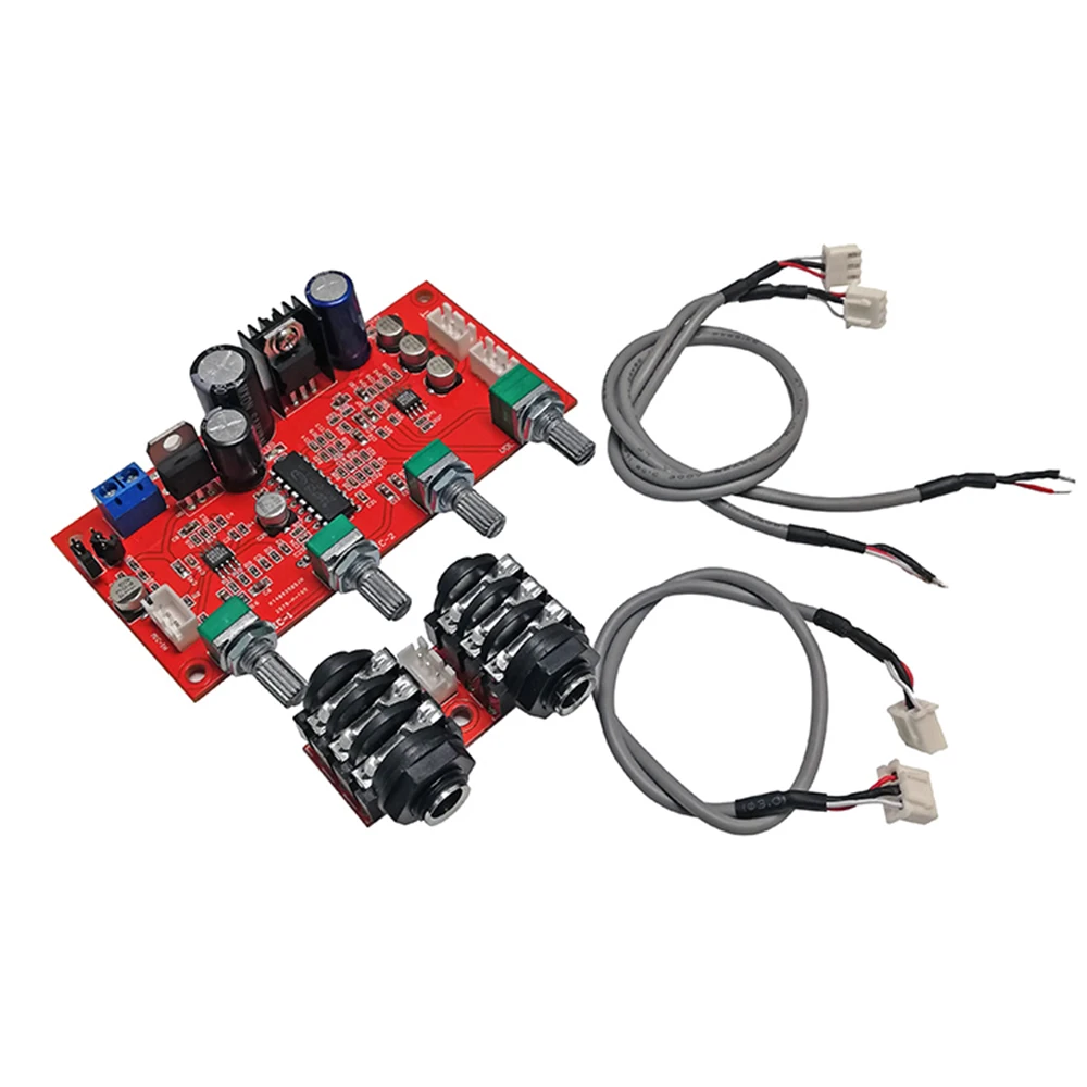 Taidacent Karaoke Board PT2399 Reverbe Circuit with AD828 Preamp Micphone Board Microphone Mixing Board for Electret Microphone