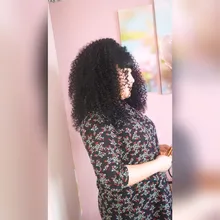 Extensión de pelo rizado Afro sintético natural para mujer, mechones de pelo ondulado de 24 pulgadas, de fibra de alta temperatura, color negro, 2 uds.