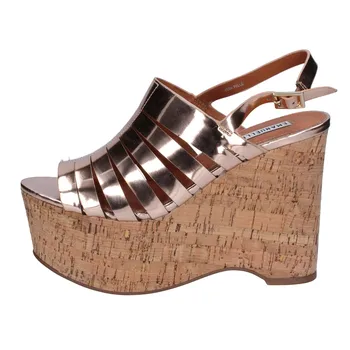 

EMANUELLE VEE sandals women leather bronze