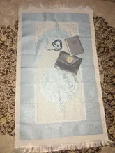Slub-cubierta de tela Yasin Book, tamaño de bolsa, placa especial con nombre, Alfombra de oración, roario, Marsupial, multicolor, regalo
