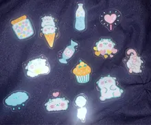 VanYi-adhesivo de papelería Kawaii, pegatinas coreanas de escritorio, dibujos animados, pegatina decorativa para uso diario, 45 Uds./PVC