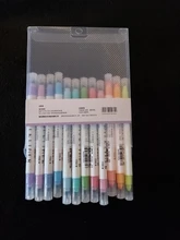 Rotuladores de arte uso didáctico, 12 Uds., rotuladores de doble cabeza de 12 colores, resaltador de cuenta, diario, decoración, marcador de colores Pastel, bolígrafos de notas