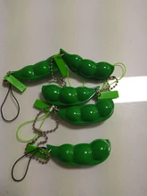 Juguete para apretar Infinite Edamame, llavero de guisantes, hoyuelos, juguetes antiestrés de descompresión