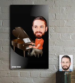 

Personalized Mr Piyanist Cartoon Wooden Table-1