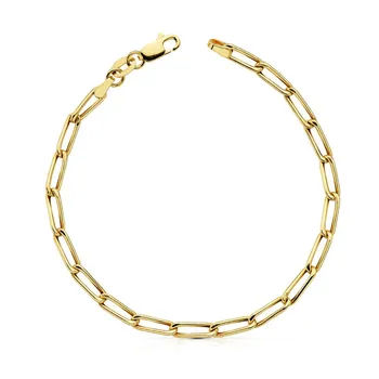 

18k gold bracelet bilbao hollow 19cm. [AB4198]