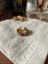 DIEZI Boho gemelos de perla para oreja pendiente para las mujeres de moda Zirconia cubica arcoiris piedras pendiente de Clip Bohemia oído brazalete joyería