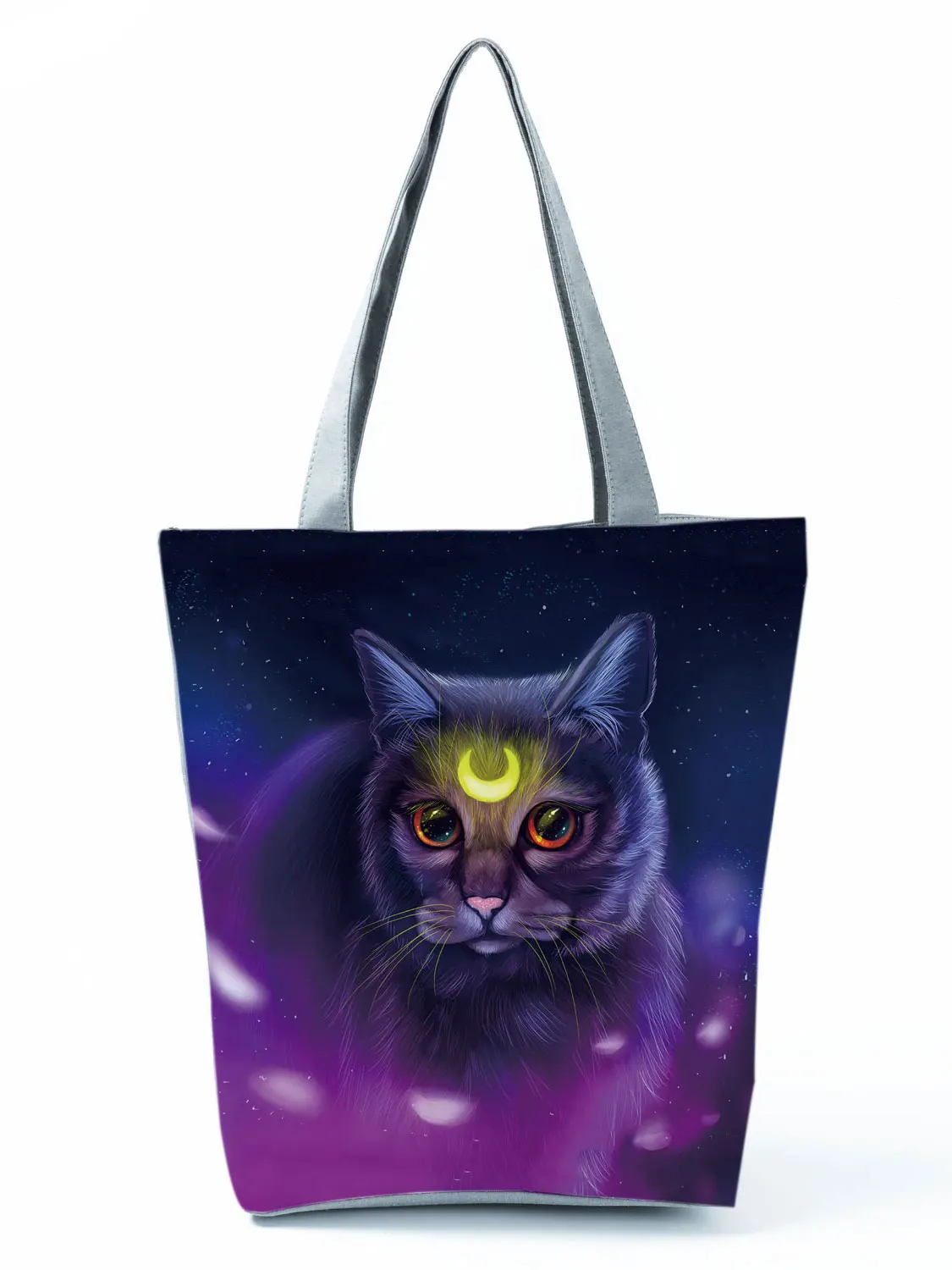 2022 Cool Fashion Handbag Female Cats Print 3D Tote Travel Women Shoulder Bag Foldable High Capacity Shopping Bag Custom Pattern 