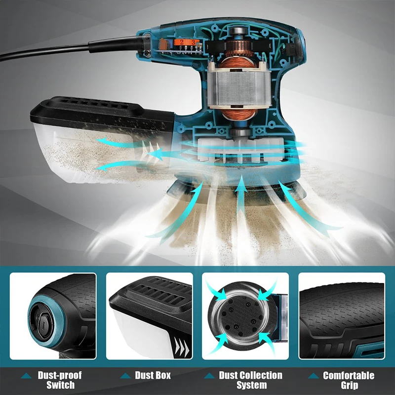 Tacklife 5-inch Random Orbit Sander 